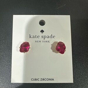 Kate Spade “Treasure Trove” Pink & Gold Stud Earrings